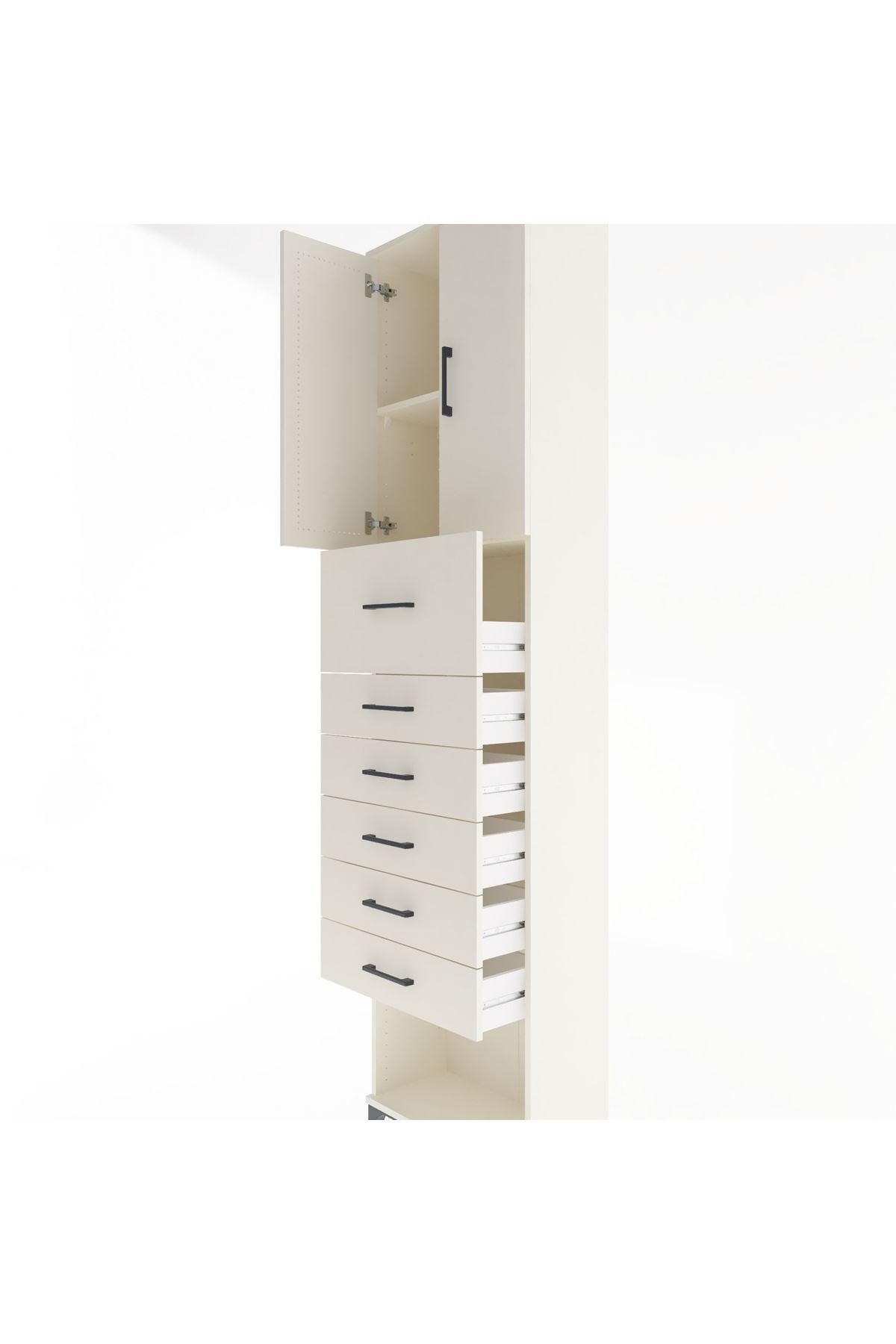 Arges Dolap 2 Raflı 6 Çekmeceli 2 Kapaklı 60x30x243 Aytaşı-Aytaşı