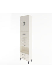 Arges Dolap 3 Raflı 6 Çekmeceli 2 Kapaklı 60x30x243 Aytaşı-Aytaşı