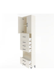 Arges Dolap 3 Raflı 6 Çekmeceli 2 Kapaklı 60x30x243 Aytaşı-Aytaşı