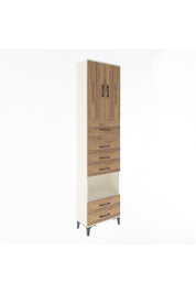 Arges Dolap 3 Raflı 6 Çekmeceli 2 Kapaklı 60x30x243 Aytaşı-Çam