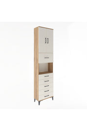 Arges Dolap 3 Raflı 6 Çekmeceli 2 Kapaklı 60x30x243 Çam-Aytaşı