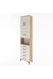 Arges Dolap 3 Raflı 6 Çekmeceli 2 Kapaklı 60x30x243 Çam-Aytaşı