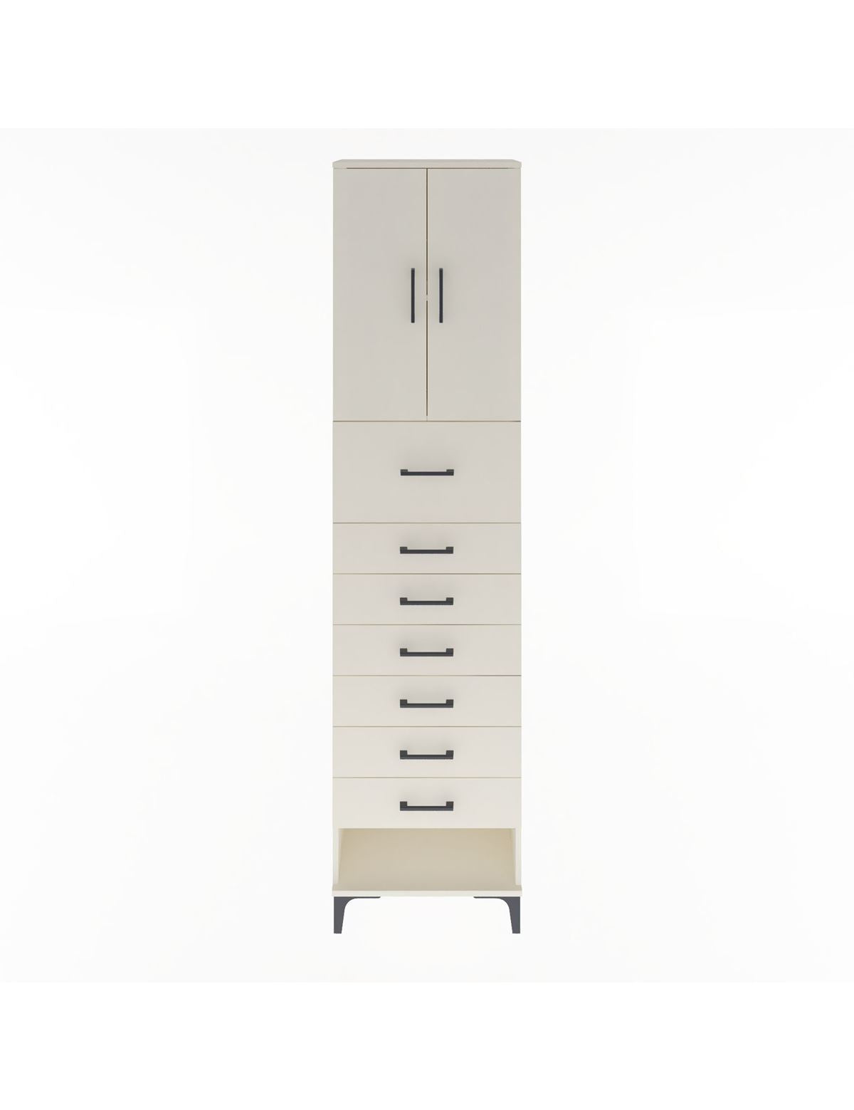 Arges Dolap 2 Raflı 7 Çekmeceli 2 Kapaklı 60x30x243 Aytaşı-Aytaşı