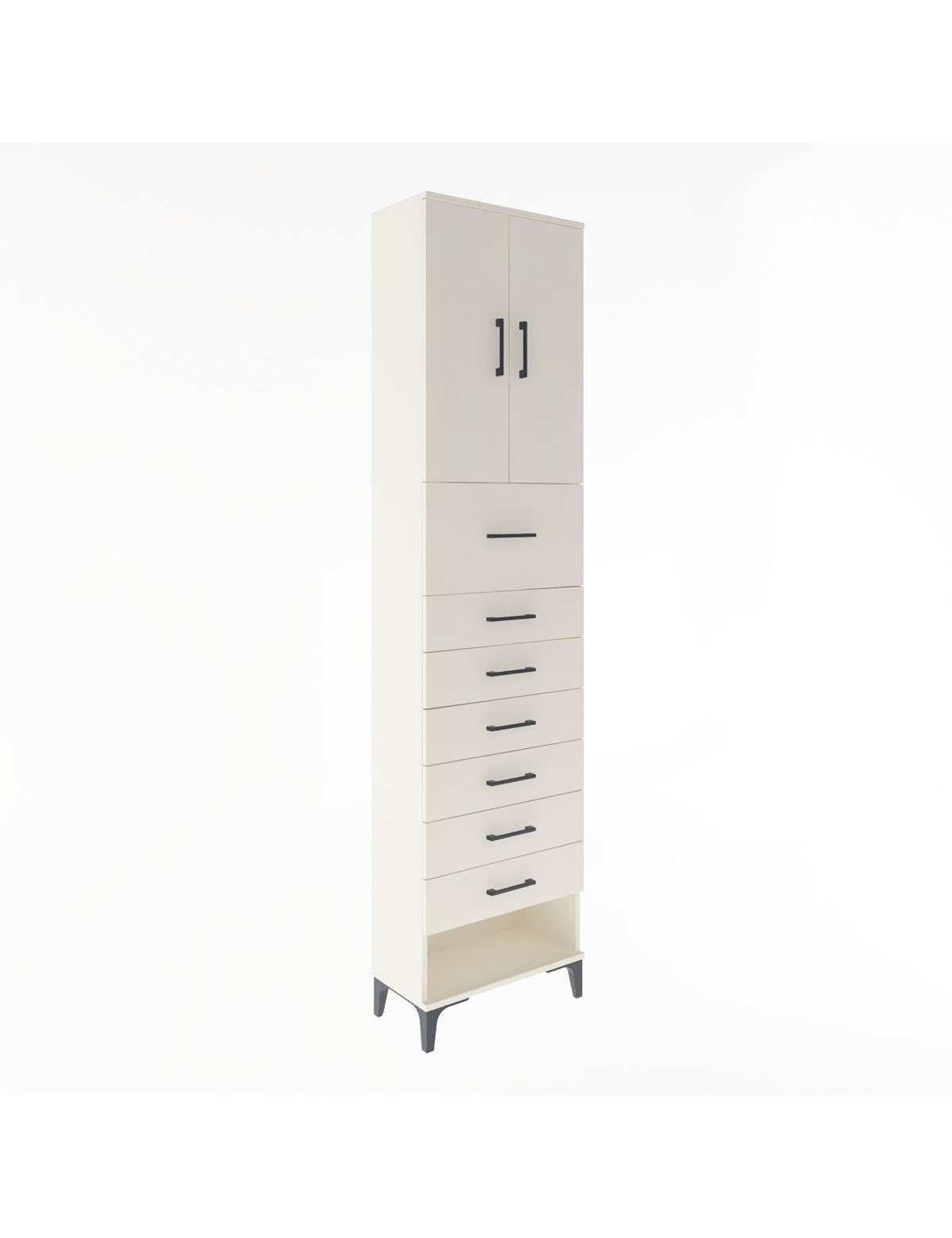 Arges Dolap 2 Raflı 7 Çekmeceli 2 Kapaklı 60x30x243 Aytaşı-Aytaşı