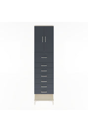 Arges Dolap 2 Raflı 7 Çekmeceli 2 Kapaklı 60x30x243 Aytaşı-Antrasit