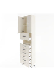 Arges Dolap 3 Raflı 6 Çekmeceli 2 Kapaklı 60x30x243 Aytaşı-Aytaşı