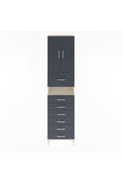 Arges Dolap 3 Raflı 6 Çekmeceli 2 Kapaklı 60x30x243 Aytaşı-Antrasit