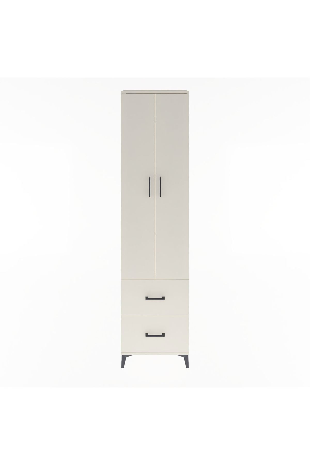 Arges Dolap 4 Raflı 2 Çekmeceli 2 Kapaklı 60x30x243 Aytaşı-Aytaşı