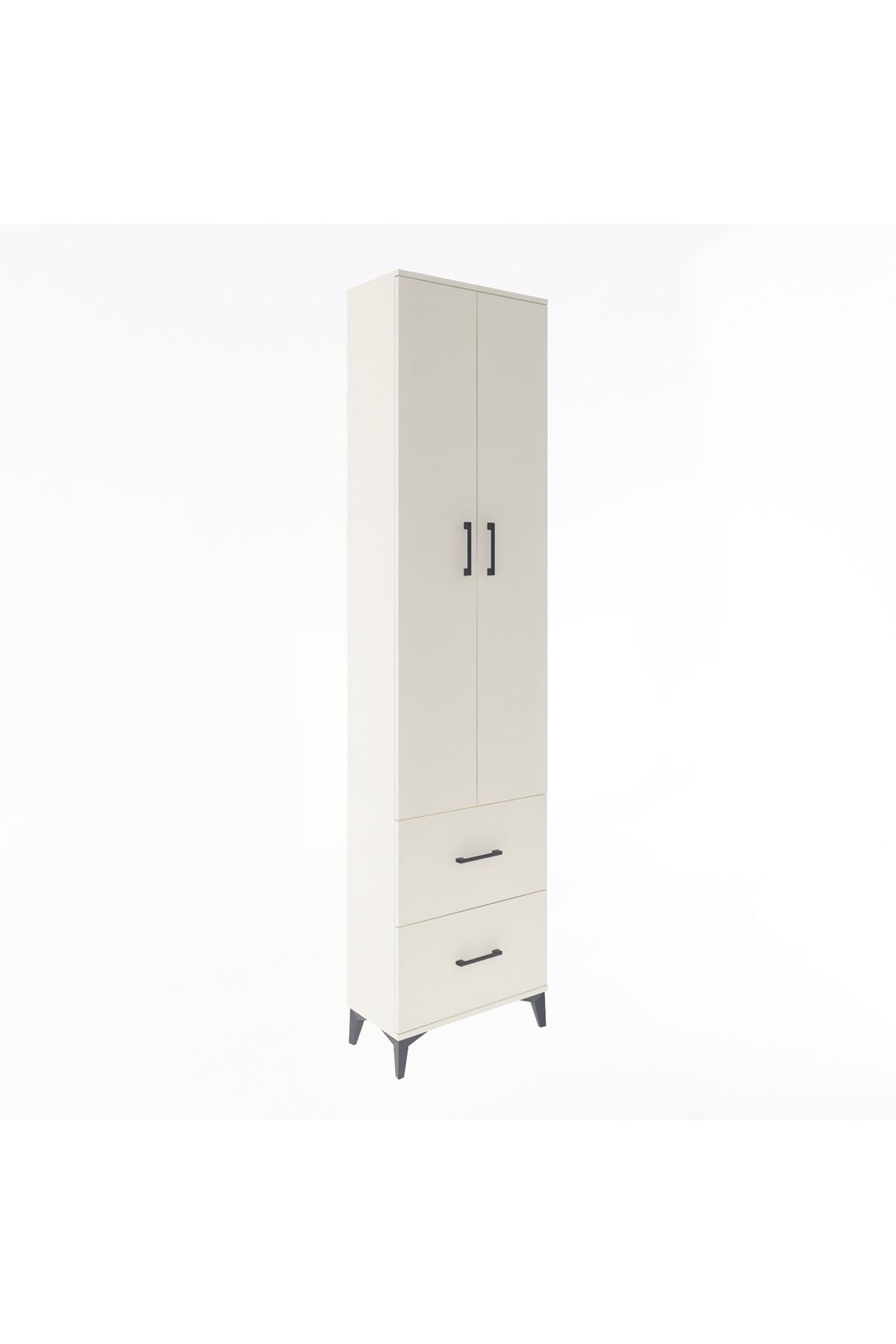 Arges Dolap 4 Raflı 2 Çekmeceli 2 Kapaklı 60x30x243 Aytaşı-Aytaşı