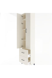 Arges Dolap 4 Raflı 2 Çekmeceli 2 Kapaklı 60x30x243 Aytaşı-Aytaşı