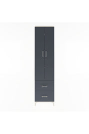 Arges Dolap 4 Raflı 2 Çekmeceli 2 Kapaklı 60x30x243 Aytaşı-Antrasit