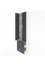 Arges Dolap 4 Raflı 2 Çekmeceli 2 Kapaklı 60x30x243 Aytaşı-Antrasit