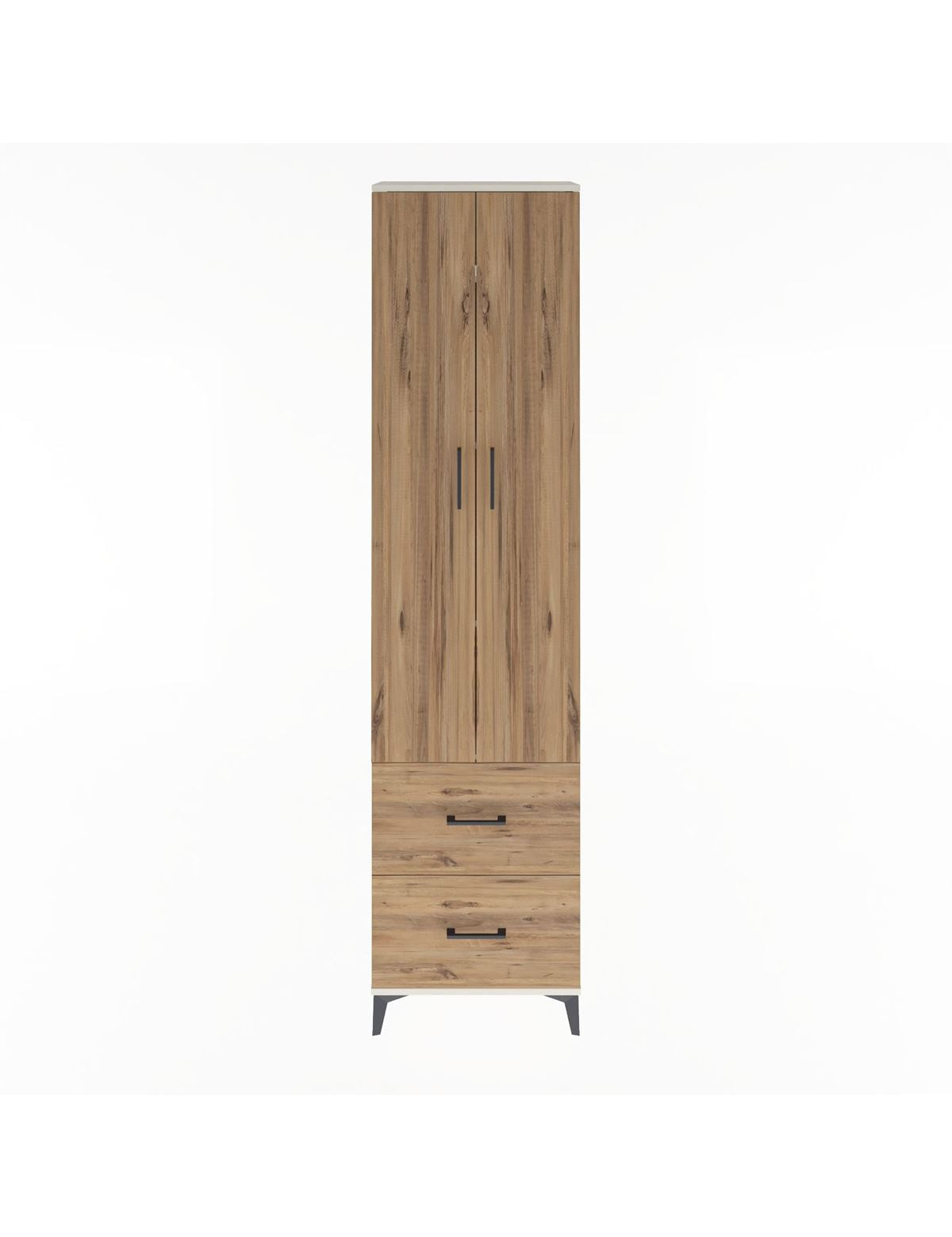 Arges Dolap 4 Raflı 2 Çekmeceli 2 Kapaklı 60x30x243 Aytaşı-Çam