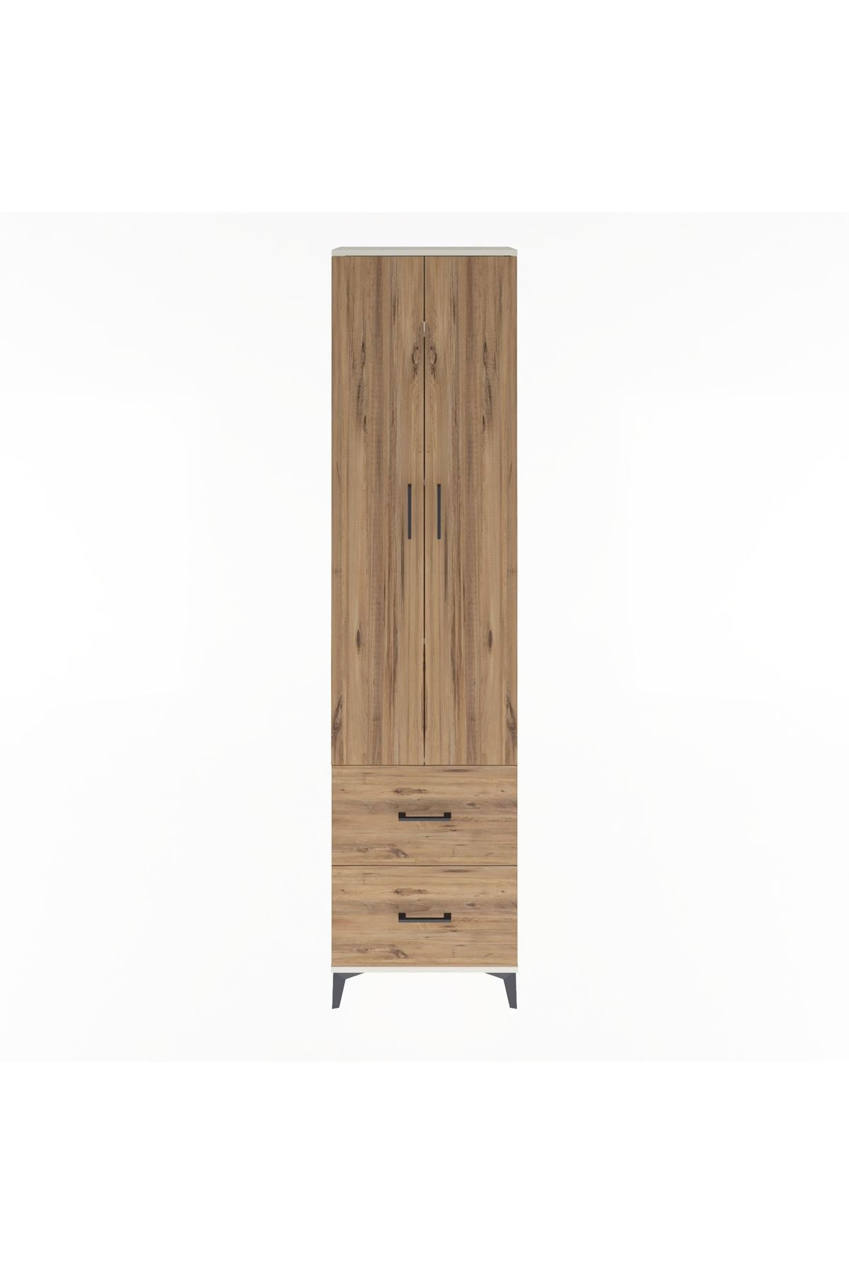 Arges Dolap 4 Raflı 2 Çekmeceli 2 Kapaklı 60x30x243 Aytaşı-Çam