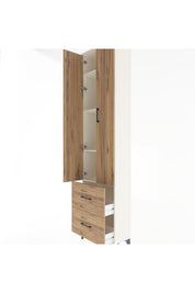 Arges Dolap 4 Raflı 2 Çekmeceli 2 Kapaklı 60x30x243 Aytaşı-Çam