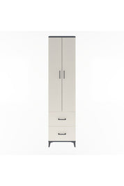 Arges Dolap 4 Raflı 2 Çekmeceli 2 Kapaklı 60x30x243 Antrasit-Aytaşı