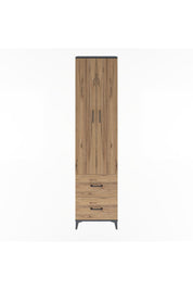 Arges Dolap 4 Raflı 2 Çekmeceli 2 Kapaklı 60x30x243 Antrasit-Çam