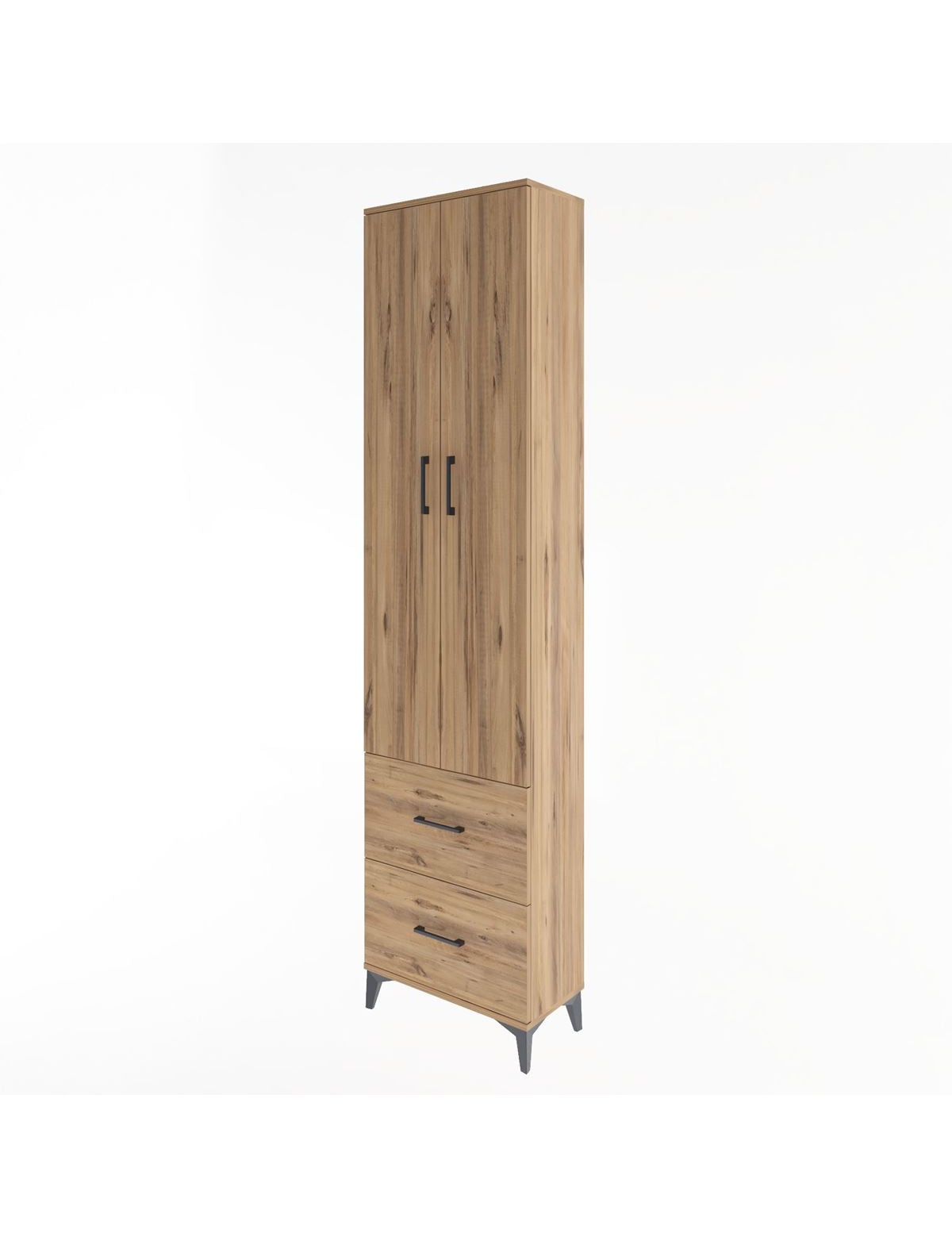 Arges Dolap 4 Raflı 2 Çekmeceli 2 Kapaklı 60x30x243 - S32M051V9A