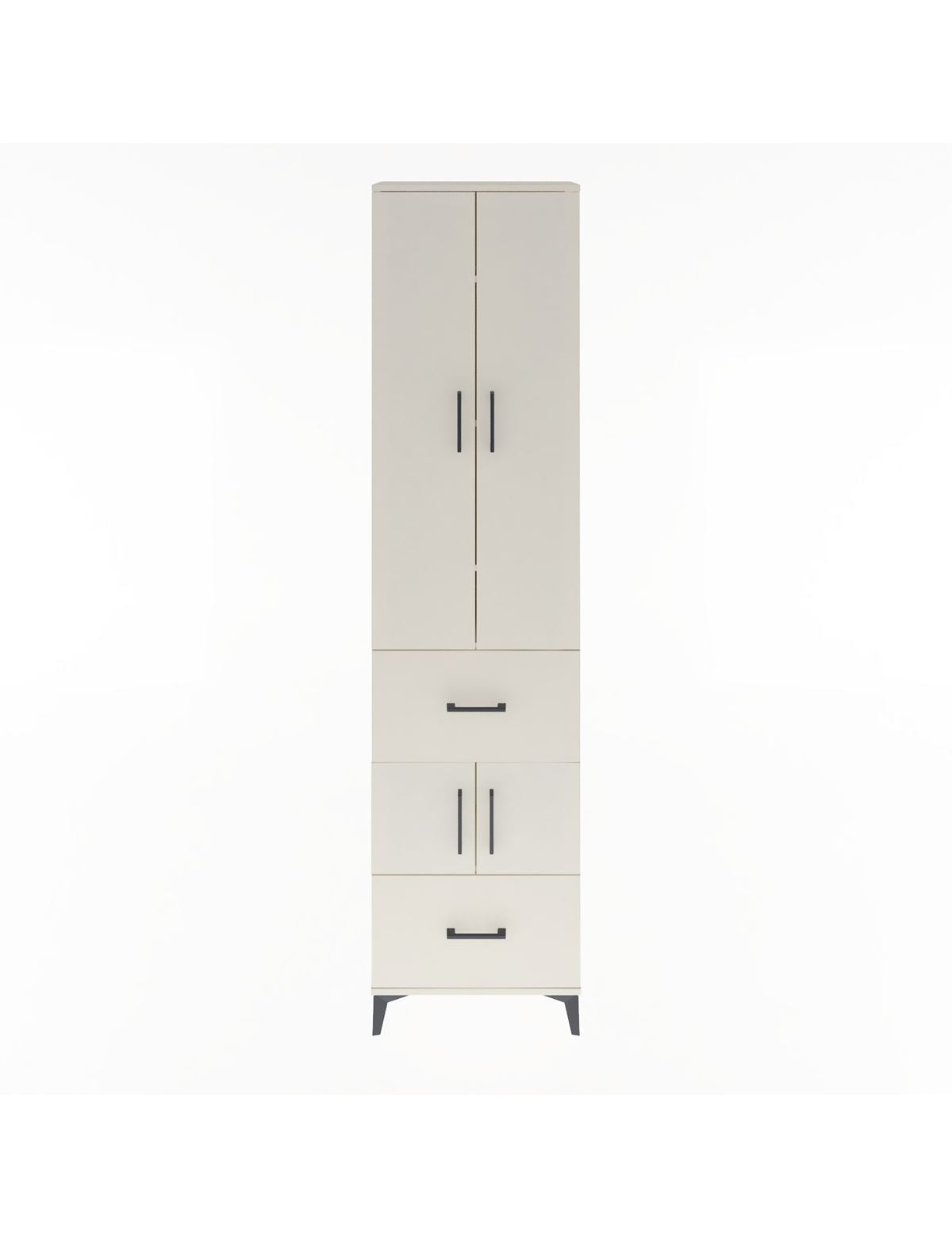 Arges Dolap 5 Raflı 2 Çekmeceli 4 Kapaklı 60x30x243 Aytaşı-Aytaşı