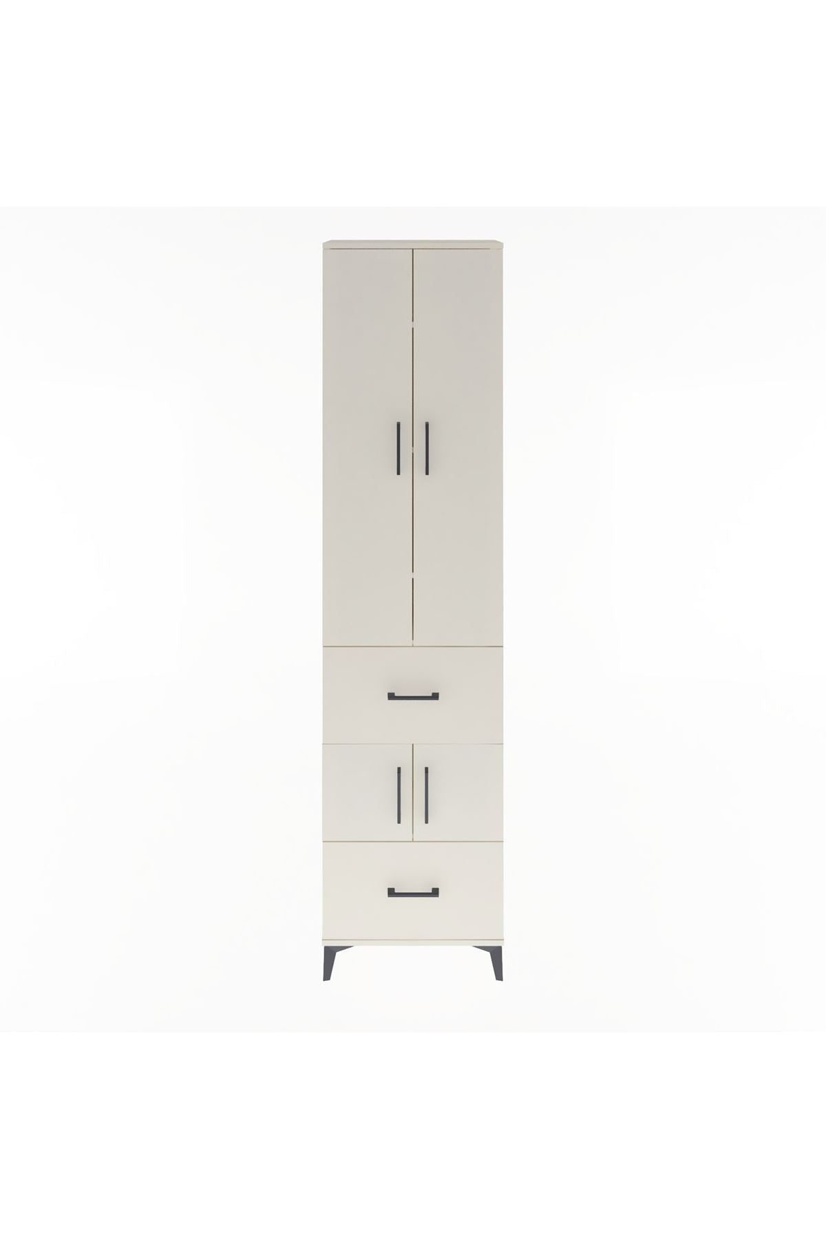 Arges Dolap 5 Raflı 2 Çekmeceli 4 Kapaklı 60x30x243 Aytaşı-Aytaşı