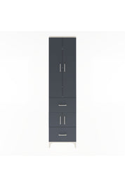 Arges Dolap 5 Raflı 2 Çekmeceli 4 Kapaklı 60x30x243 Aytaşı-Antrasit
