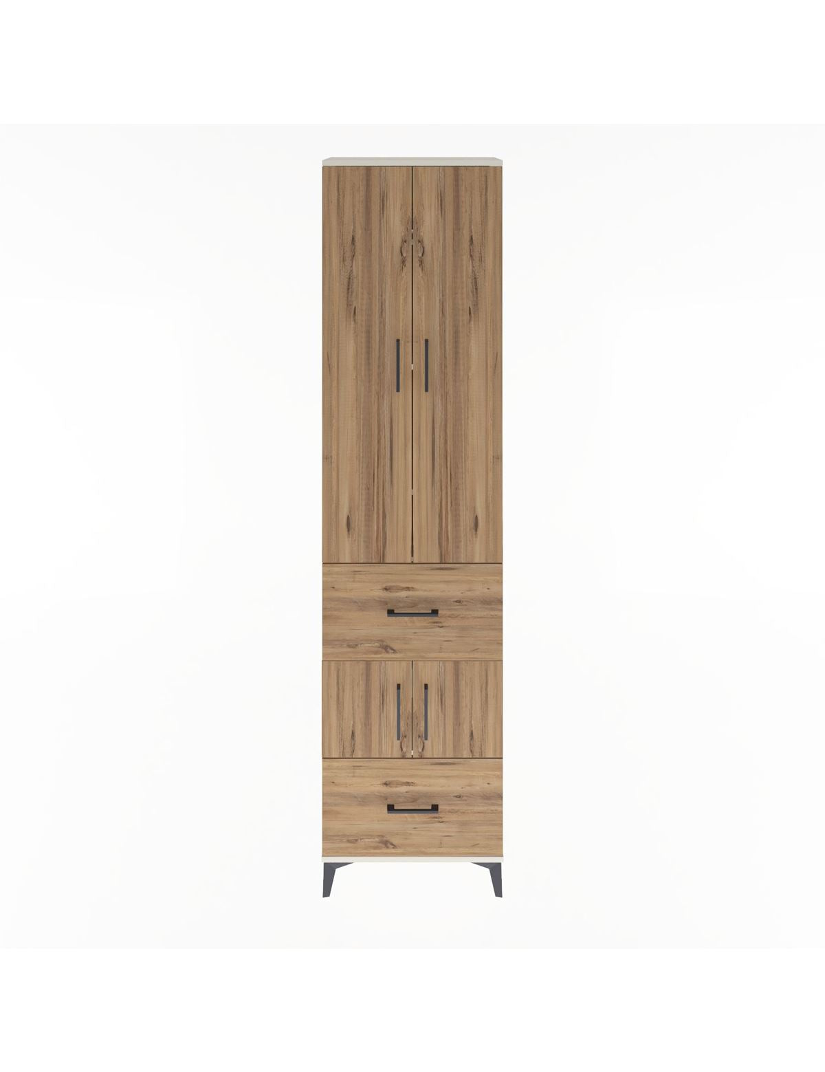 Arges Dolap 5 Raflı 2 Çekmeceli 4 Kapaklı 60x30x243 Aytaşı-Çam