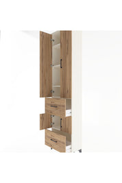 Arges Dolap 5 Raflı 2 Çekmeceli 4 Kapaklı 60x30x243 Aytaşı-Çam