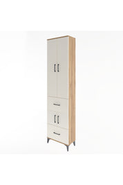 Arges Dolap 5 Raflı 2 Çekmeceli 4 Kapaklı 60x30x243 Çam-Aytaşı