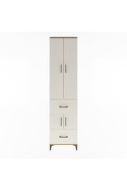 Arges Dolap 5 Raflı 2 Çekmeceli 4 Kapaklı 60x30x243 Çam-Aytaşı