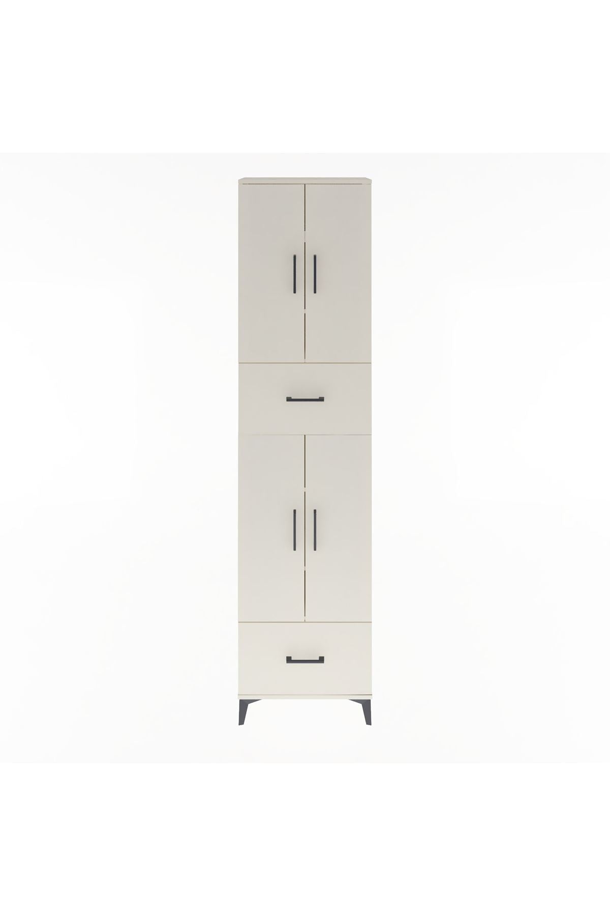 Arges Dolap 6 Raflı 2 Çekmeceli 4 Kapaklı 60x30x243 Aytaşı-Aytaşı