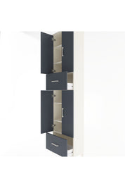 Arges Dolap 6 Raflı 2 Çekmeceli 4 Kapaklı 60x30x243 Aytaşı-Antrasit