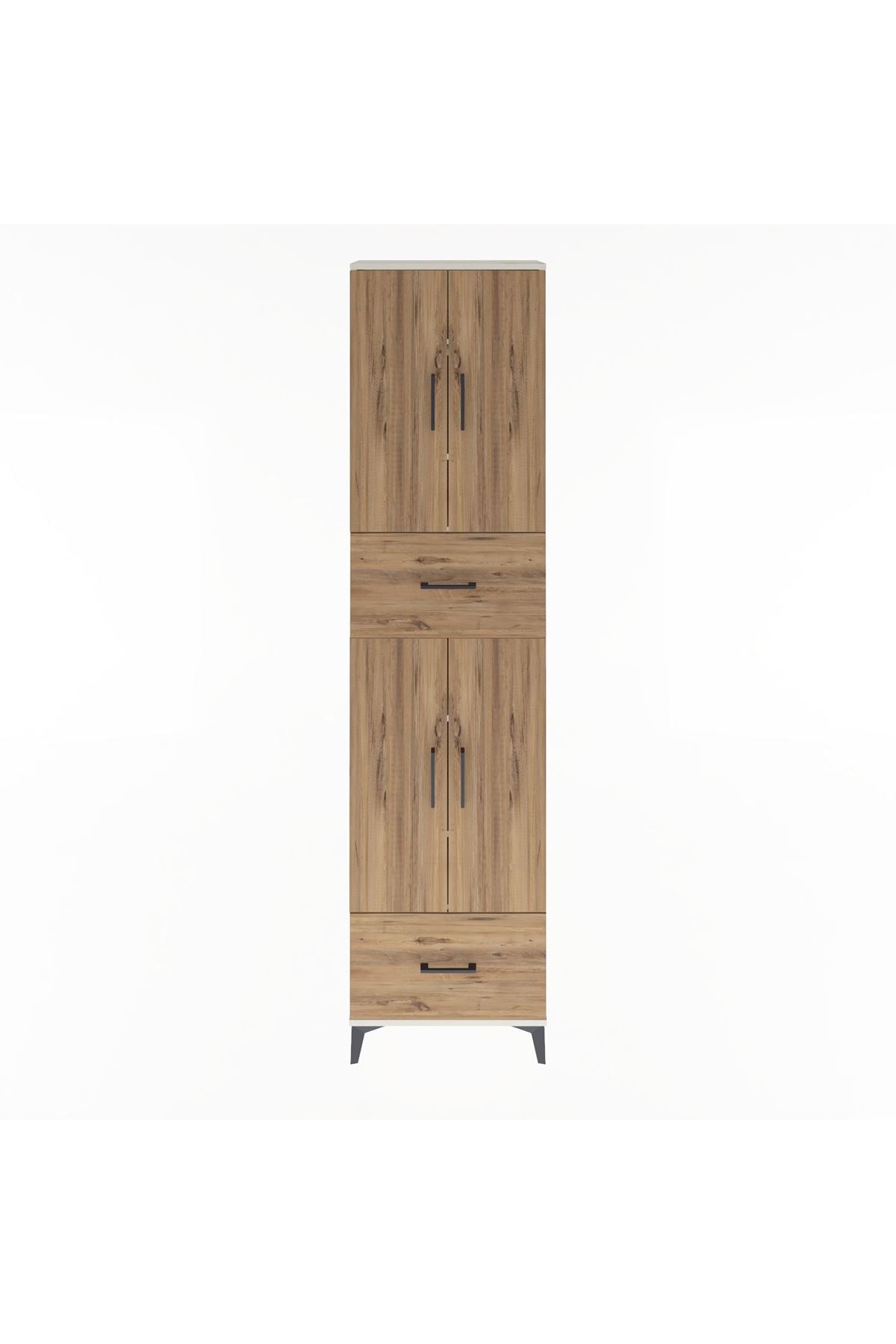 Arges Dolap 6 Raflı 2 Çekmeceli 4 Kapaklı 60x30x243 Aytaşı-Çam