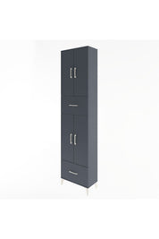 Arges Dolap 6 Raflı 2 Çekmeceli 4 Kapaklı 60x30x243 Antrasit-Antrasit