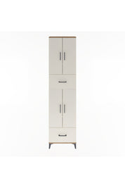 Arges Dolap 6 Raflı 2 Çekmeceli 4 Kapaklı 60x30x243 Çam-Aytaşı