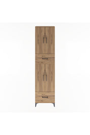 Arges Dolap 6 Raflı 2 Çekmeceli 4 Kapaklı 60x30x243 Çam-Çam