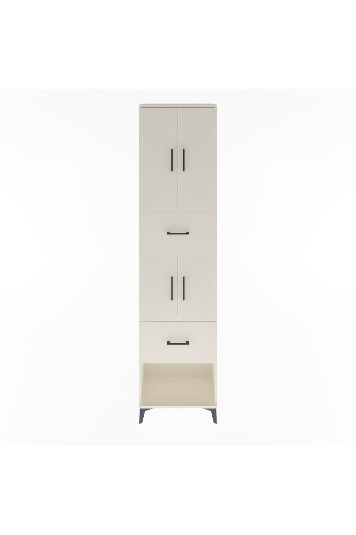 Arges Dolap 5 Raflı 2 Çekmeceli 4 Kapaklı 60x30x243 Aytaşı-Aytaşı