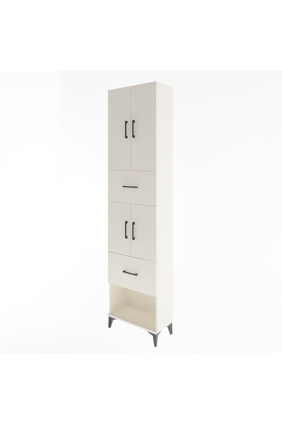 Arges Dolap 5 Raflı 2 Çekmeceli 4 Kapaklı 60x30x243 Aytaşı-Aytaşı