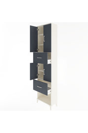 Arges Dolap 5 Raflı 2 Çekmeceli 4 Kapaklı 60x30x243 Aytaşı-Antrasit