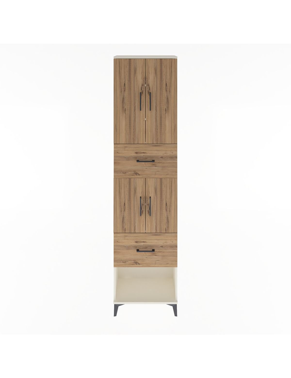 Arges Dolap 5 Raflı 2 Çekmeceli 4 Kapaklı 60x30x243 Aytaşı-Çam