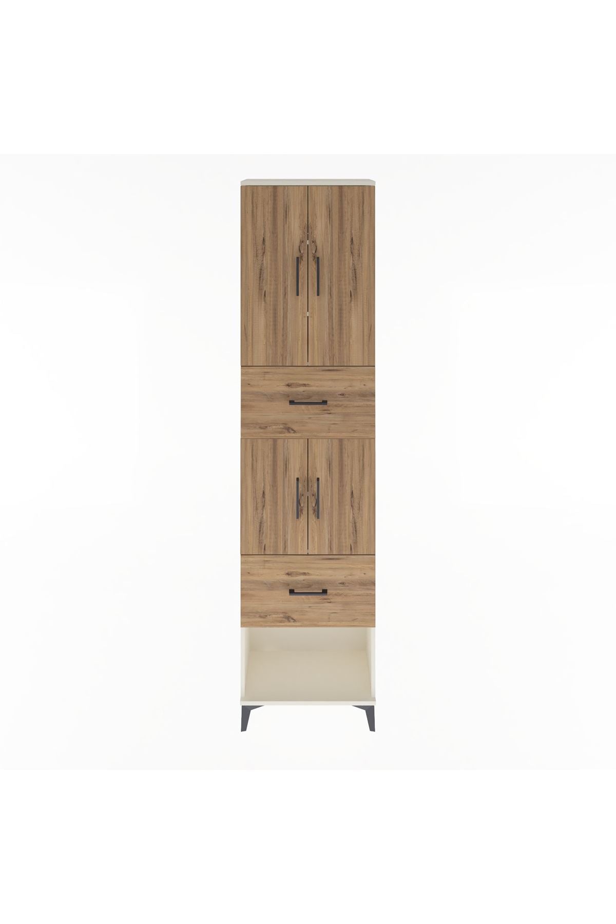 Arges Dolap 5 Raflı 2 Çekmeceli 4 Kapaklı 60x30x243 Aytaşı-Çam