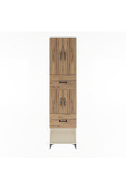 Arges Dolap 5 Raflı 2 Çekmeceli 4 Kapaklı 60x30x243 Aytaşı-Çam