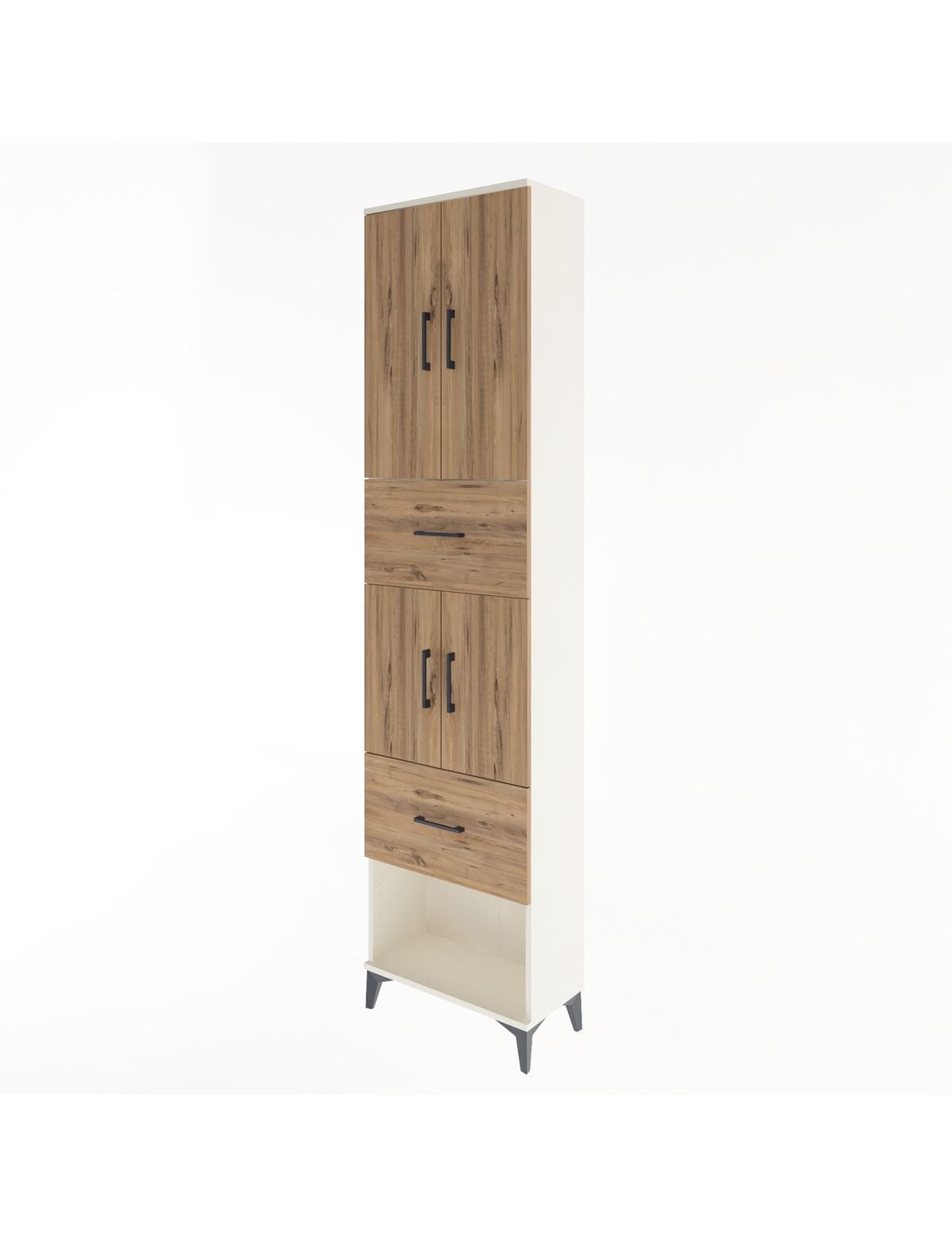 Arges Dolap 5 Raflı 2 Çekmeceli 4 Kapaklı 60x30x243 - S32M054V3A
