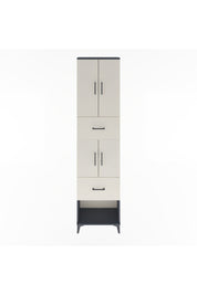 Arges Dolap 5 Raflı 2 Çekmeceli 4 Kapaklı 60x30x243 Antrasit-Aytaşı