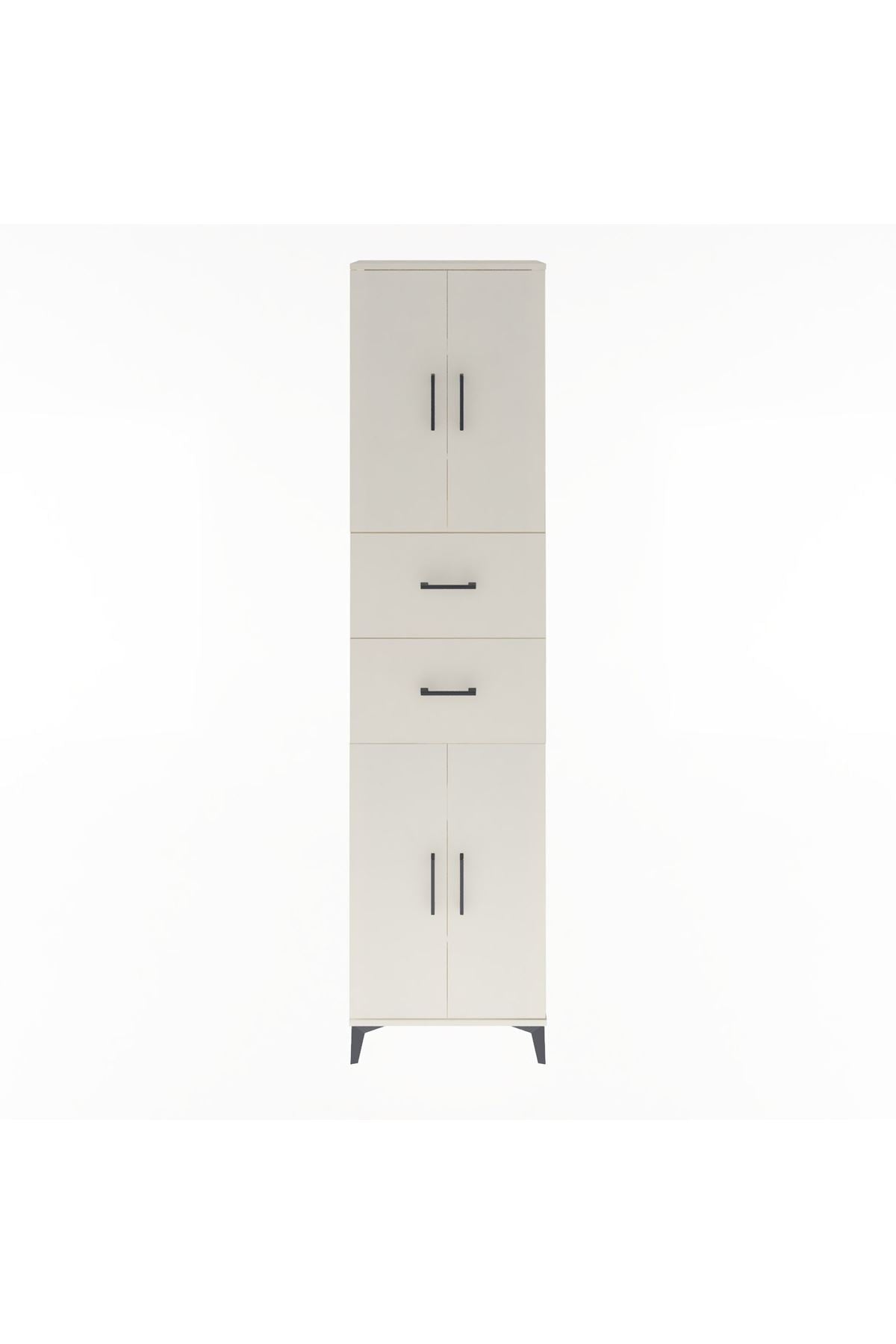 Arges Dolap 5 Raflı 2 Çekmeceli 4 Kapaklı 60x30x243 Aytaşı-Aytaşı