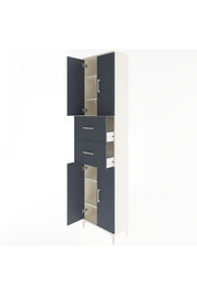 Arges Dolap 5 Raflı 2 Çekmeceli 4 Kapaklı 60x30x243 Aytaşı-Antrasit