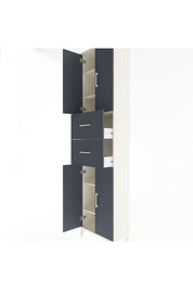 Arges Dolap 5 Raflı 2 Çekmeceli 4 Kapaklı 60x30x243 Aytaşı-Antrasit