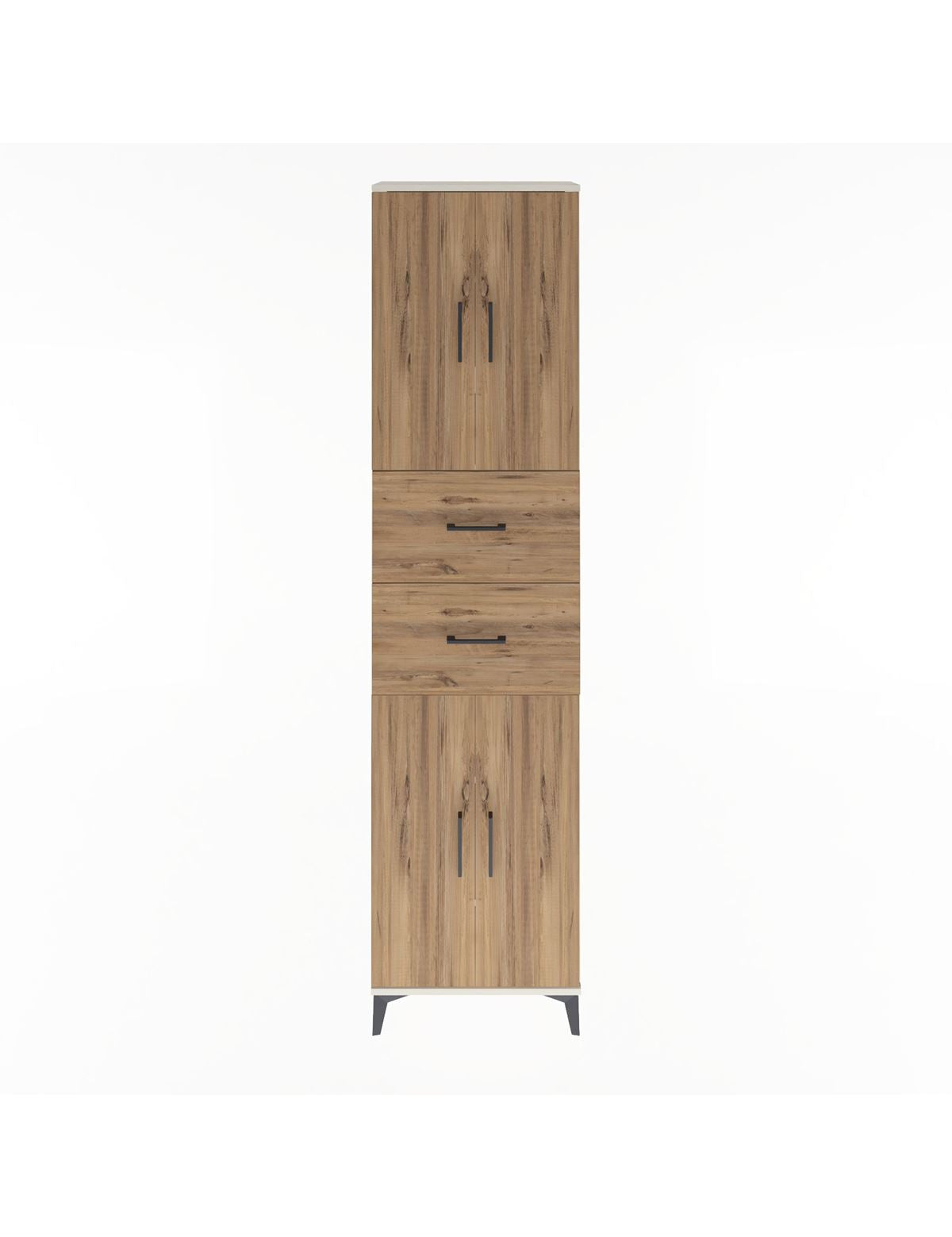 Arges Dolap 5 Raflı 2 Çekmeceli 4 Kapaklı 60x30x243 Aytaşı-Çam