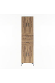 Arges Dolap 5 Raflı 2 Çekmeceli 4 Kapaklı 60x30x243 Aytaşı-Çam