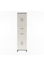 Arges Dolap 5 Raflı 2 Çekmeceli 4 Kapaklı 60x30x243 Antrasit-Aytaşı