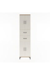 Arges Dolap 5 Raflı 2 Çekmeceli 4 Kapaklı 60x30x243